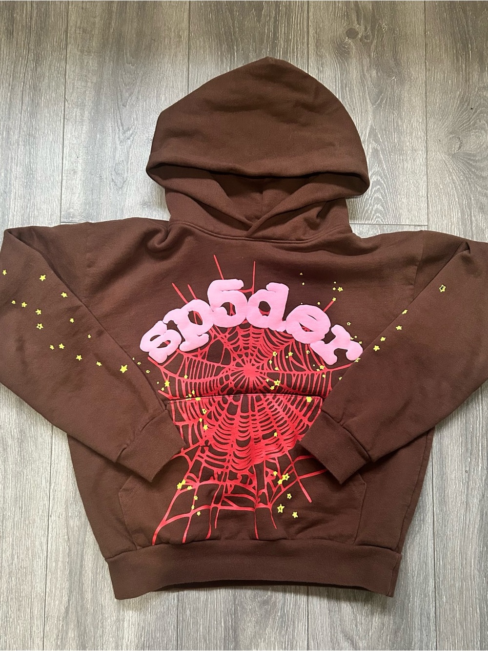 Size Small | Spider Worldwide Brown web Hoodie